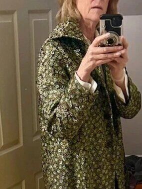 DRIES VAN NOTEN 65% Silk & 45% Poly SHAWL COLLAR COAT